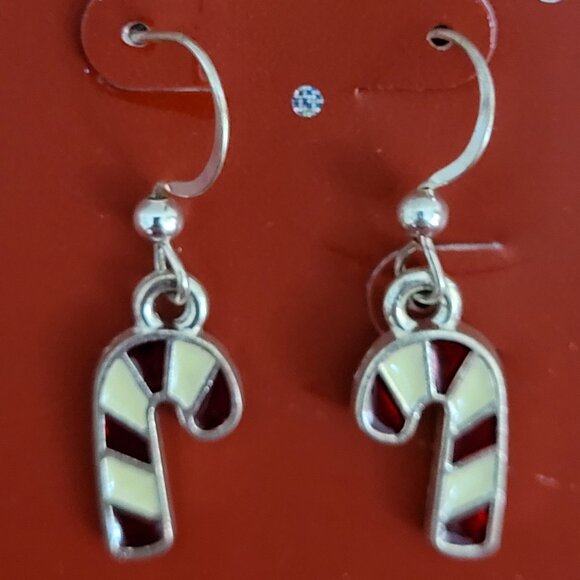 BRAND NEW, CANDY CANE EARRINGS!!! - Picture 1 of 2
